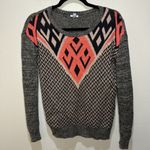 Ecote Urban Outfitters Intarsia Tan Pink Aztec Tribal Pullover Sweater Size XS Photo 2