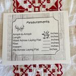 Savana White Red Embroidered Ethnic Festival Long Sleeves Top SZ M #2490 White Photo 8