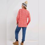 Anthropologie Pilcro Jasmine Cable-Knit Tunic Sweater, marledred, size L Photo 4