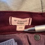 Madewell Jeans | 10" High Riser Skinny Jeans Maroon Photo 7