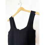 Vince  Ribbed Knit Cotton Blend Crop Top Size Large Black Stretch Photo 7