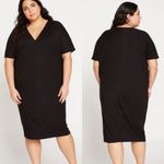 Universal Standard  Teresa‎ liquid Jersey v neck dress black Photo 1
