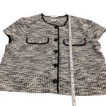 Evereve Margo Short-sleeve Black and White Tweed Jacket-size Large Photo 11