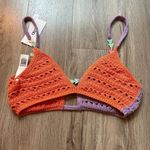 ASOS Colorblock Beaded Crochet Bralette Size 10 NWT Photo 5