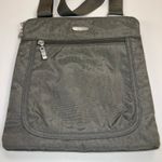 Baggallini  Nylon Adjustable Crossbody Travel Bag Purse Embossed Gray Leopard Photo 0