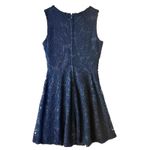 Tiana B Fit & Flare Dress Womens Sz 6 Navy Floral Lace Elegant Party Career Work Blue Photo 1