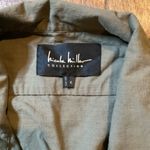 Nicole Miller  Utility Jacket‎ Green Women's XL Zip and Snap Front Gather Waist Photo 3