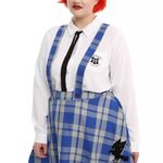 Harry Potter Women's Torrid Ravenclaw Blue Plaid School Skirt NEW 14 Photo 0