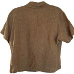 Flax  Women's 100% Linen Button Down Short Sleeve Blouse, Size S, Like New Photo 1