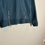 Universal Standard  Blue Riley Raglan Zip Pullover Crew Neck Sweater Photo 1