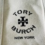 Tory Burch Mercer Natural Canvas Medium Tote Bag Photo 2