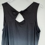 Terra & Sky  tank top 14W V neck tie back ombre cotton black soot gray 0X NEW Photo 3