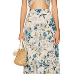 Rays for Days Gaia Floral Halter Maxi Dress with Cutout Blue Photo 0