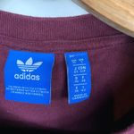 Adidas  Burgundy T Shirt Felted Spellout Sz Small Photo 7