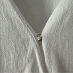 Koko + Mason White Cropped Wrap Top 3/4 sleeve snap v Photo 5