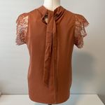 On Twelfth NWT  rust short sleeve blouse sz M Photo 1