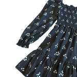 Wilfred Aritzia Tempest Dress Black Aqua Print Long Sleeve Mini Length Size XS Photo 11