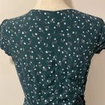 Brandy Melville Green Floral Wrap Dress Photo 2