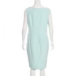 Pamella Roland mint sheath dress light blue green sleeveless Size L Photo 2