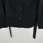 Venus Blazer Womens Size 2 Black Button Front Tailored Career Suit Jacket Coat Photo 2