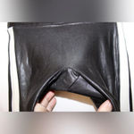 Spanx Women’s Black Faux Leather Casual Stretchy Side Stripe Leggings Size XS Photo 3