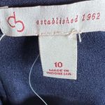 Dress Barn Aqua blue navy and white asymmetrical hem halter midi dress size 10 NWT Photo 5