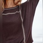 Garnet Hill Monroe Organic-Linen Jersey Knit 3/4 Sleeve Size Small Top Photo 8