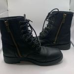 UGG  Australia Kilmer Combat Boots Women's leather black lace size US 7 Photo 7