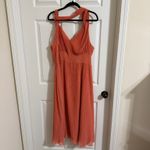 EXPRESS  Dress Maxi Coral Cut-Out Pleated Photo 0