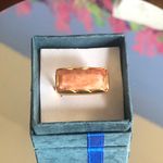 Handcrafted 18kt 925 vermeil strawberry quartz ring 8.5 Gold Photo 3