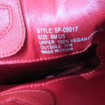 Charles Albert Red Vegan Leather Pull On Slouch Cowgirl Boho Whimsical Ankle Boots booties 6M Photo 8