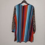 Crazy Train 2X Vivid Serape Leopard Shift Mini Dress Plus Photo 2