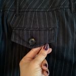 Loft Ann Taylor ‘Ann’ Striped Navy Size 8P Crop Cuffed Pants Photo 7