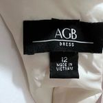 Orange peach and white sunrise color block dress size 12 Photo 2