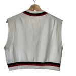 Aritzia Sunday Best M Merino Wool V neck Cropped Sweater Vest Preppy Photo 1