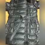 Vince Camuto Women's Lg.  black Belted Puffer Coat with removable fur collar Photo 14