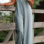 Women’s Wide Leg Jumpsuit Gray Size XL Photo 0