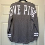 PINK - Victoria's Secret Love  Long Sleeve Tee Spirit Jersey Shirt Gray White NWT Photo 2