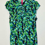 Heart soul  Y2K Green patterned Top Size XL Photo 0