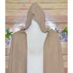 Soho Apparel Light Brown Open Front Hoodie Crochet Cardigan Sweater Size 2XL Photo 1