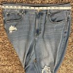 American Eagle Baggy Jean Size 14 Blue Distressed Photo 5