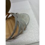 Badgley Mischka Silver Glitter Block Heel Sandals Sparkle Dress Women's Size 11 Photo 11