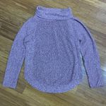 Loft Sweater Womens Large Red Marled Turtleneck Cotton Knit Long Sleeve Pullover Photo 1