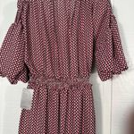 Max Studio  Cream/Red Geo Print  Maxi Dress Size Small NWT Photo 8