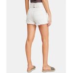 Free People We The Free Womens Shorts Cream White Cargo Button Fly Raw Hem High Rise Size 26 Photo 1