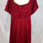 AUW Red lace dress with bow and open back size 3X NWT Photo 0