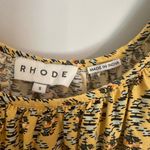 Rhode Anika Floral Yellow Mini Dress balloon puffy sleeves sz small EUC Gold Photo 2