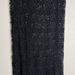 H&M Women Size 8 Black Knit Swimsuit Cover Up See through Skirt Photo 0