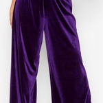 Mango  Mng Crushed Velvet Relaxed Wide Leg High Waist NEW Size large Photo 0