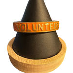 Canvas Hinged Bangle Bracelet Tennessee Volunteers Orange Enamel Gold Tone Sz 7 Photo 0